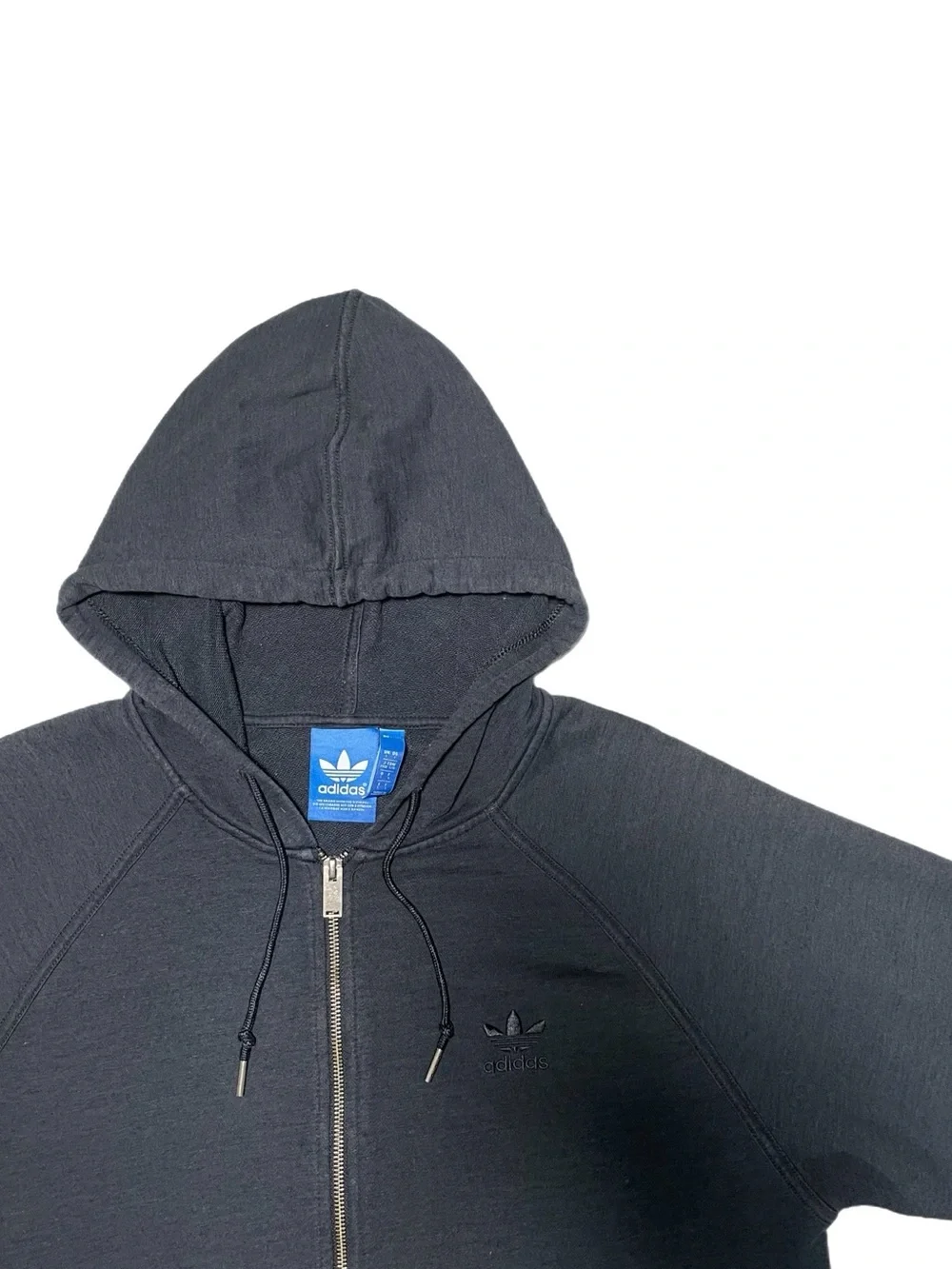 Mens ADIDAS Embroidered Zip-Up Hoodie Jacket